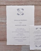 zaproszenia minimalistyczne z rwanymi krawędziami