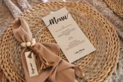Menu weselne boho eko beżowe