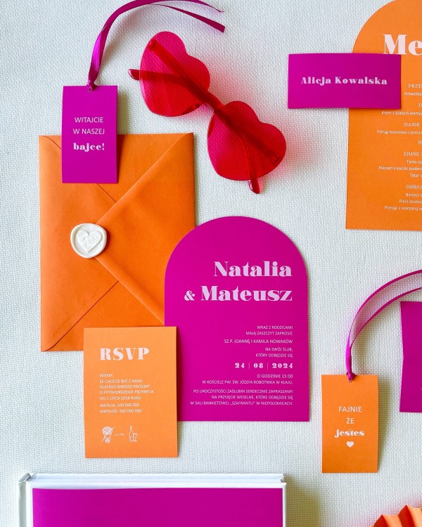 zaproszenia ślubne pomarańczowo różowe.jpg