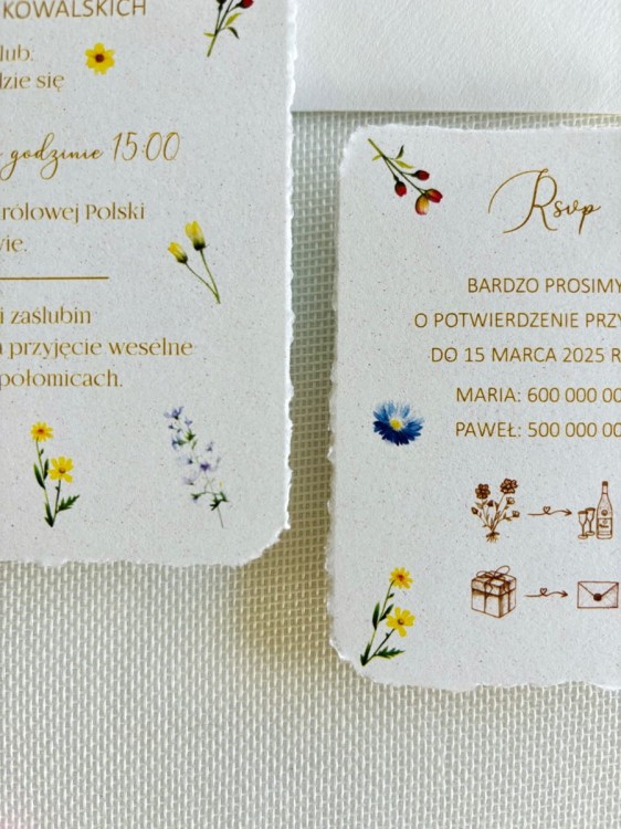 zaproszenia ślubne polne kwiaty z rwanymi krawędziami 5.jpg