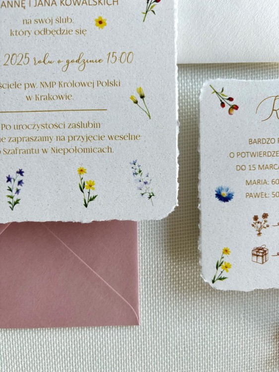 zaproszenia ślubne polne kwiaty z rwanymi krawędziami 16.jpg