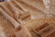 winietki eko z białą koronką i sznurkiem jutowym