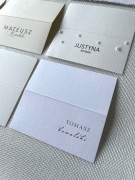 winietki weselne na papierze w prążek