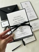 zaproszenia slubne czarno białe z wstążką.jpg