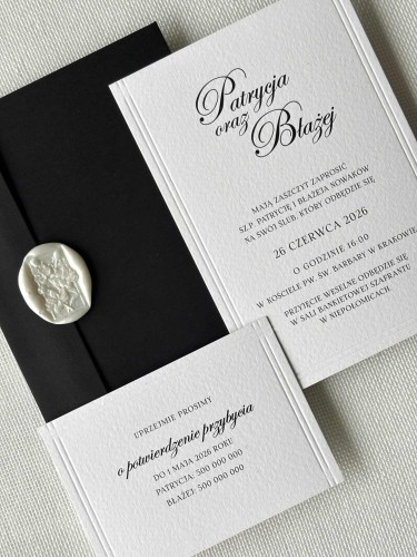 eleganckie zaproszenia ślubne z tłoczoną podwójną ramką.jpg