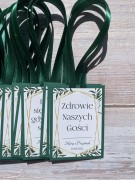 Zawieszki na butelki ciemnozielone, eukaliptus
