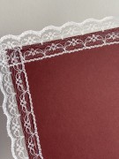 zaproszenia z koronką bordo