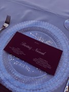 winietka weselna z menu bordowa