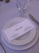menu weselne koronka i imię gościa