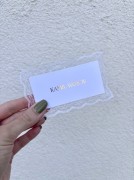 winietki weselne złocone z koronką