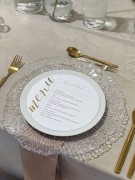 menu weselne złocone okrągłe