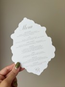 menu weselne w kształcie ornamentów
