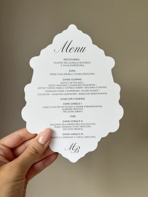 menu ornamenty w wyjątkowym kształcie