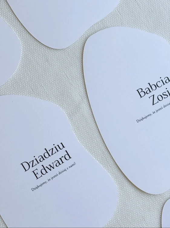 winietki wyjątkowe w organicznym kształcie