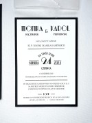 eleganckie zaproszenia czarno białe