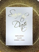 Złocone Save The Date bierzemy ślub
