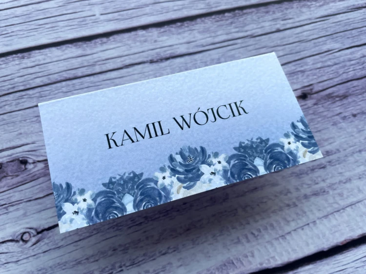 Winietki Dusty Blue kwiaty