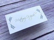 Winietki minimalistyczne z wzorkiem kaligrafia