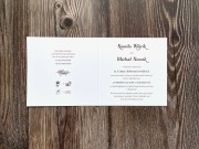 Zaproszenia złocone z gałązką butelkowa zieleń