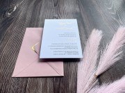 Minimalistyczne zaproszenia złocone