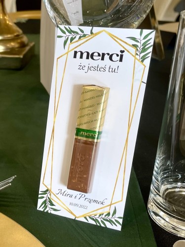 Karteczki na podziękowania Merci - Eukaliptus
