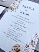 Zaproszenia boho papier fakturowany