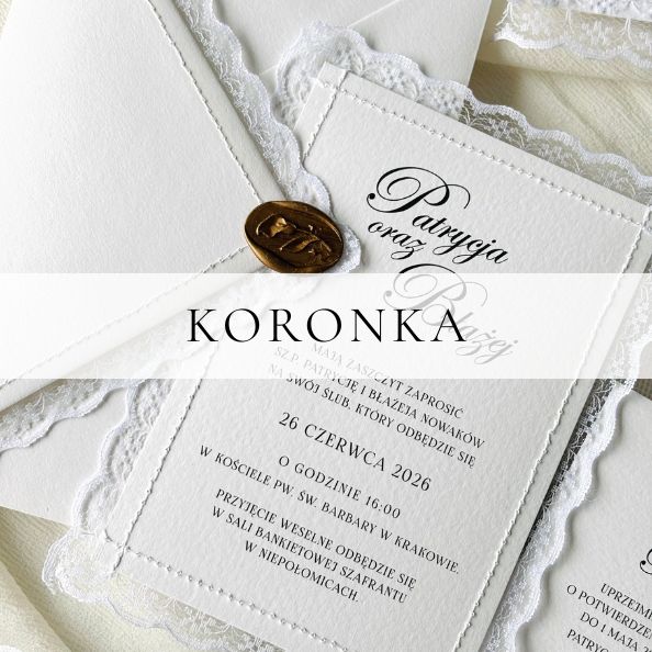 Zaproszenia z koronką