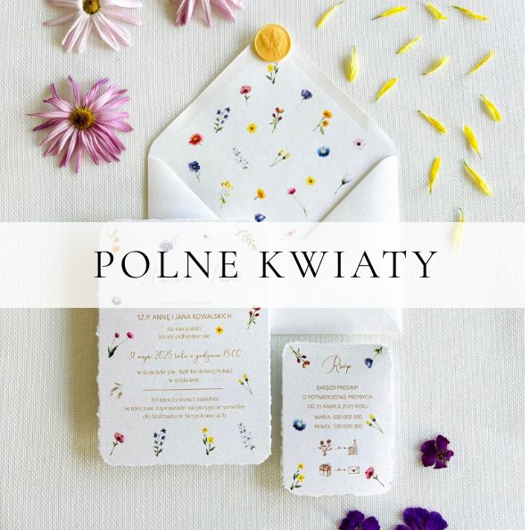 Zaproszenia Polne Kwiaty